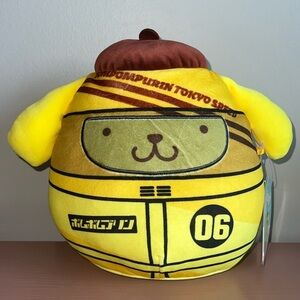 NWT Squishmallows Hello Kitty and Friends Pompompurin Tokyo Speed Racer 06 💛 8"